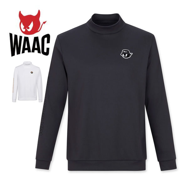 WAAC ファンクショナルスムース モックネック 長袖シャツ ゴルフウェア メンズ 2025年秋冬モデル L-XL 072254014