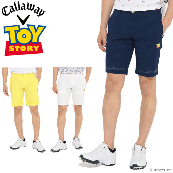 キャロウェイ メンズ ゴルフウェア トイ・ストーリー コレクション ストレッチ ストライプドビー ショートパンツ C22127110 2022年春夏モデル M-4L