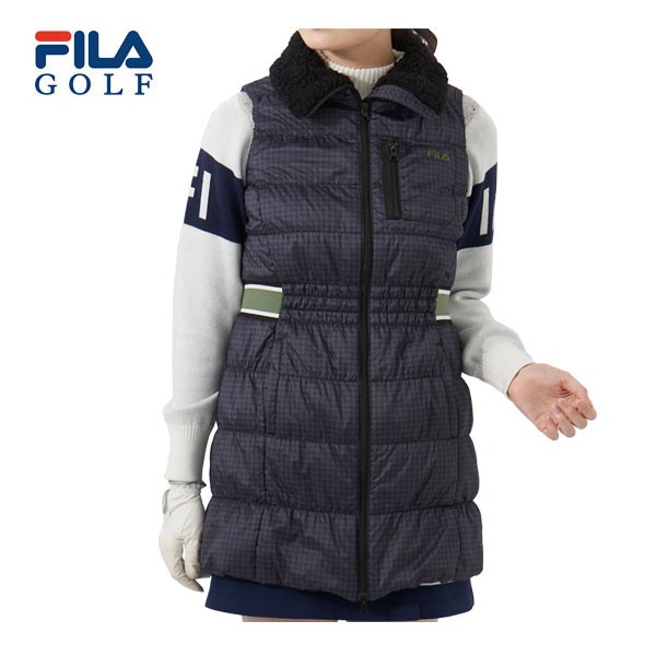 FILA GOLF レディース  ゴルフウェア　モックネックワンピース 黒　L