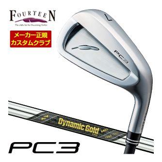 特注カスタムクラブ フォーティーン 2024 PC3 アイアン ダイナミックゴールド MID 115 シャフト 単品[＃5、＃6、＃7、＃8、＃9、PW]
