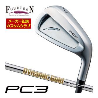 特注カスタムクラブ フォーティーン 2024 PC3 アイアン ダイナミックゴールド HT シャフト 4本セット[＃7-P]