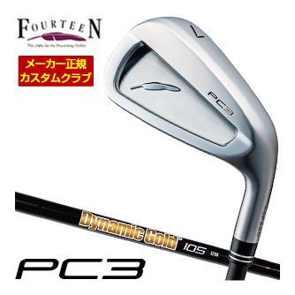 特注カスタムクラブ フォーティーン 2024 PC3 アイアン DG105 ONYX BLACK シャフト 4本セット[＃7-P]