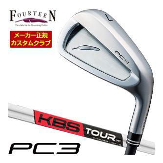 特注カスタムクラブ フォーティーン 2024 PC3 アイアン KBS TOUR C-TAPER シャフト 4本セット[＃7-P]