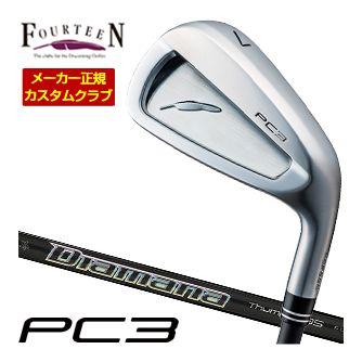 特注カスタムクラブ フォーティーン 2024 PC3 アイアン アイアン 三菱 ディアマナ Thump Iron シャフト 単品[＃5、＃6、＃7、＃8、＃9、PW]