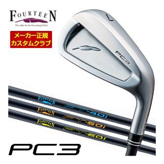 特注カスタムクラブ フォーティーン 2024 PC3 アイアン FT-40i / FT-50i / FT-60i カーボンシャフト 4本セット[＃7-P]