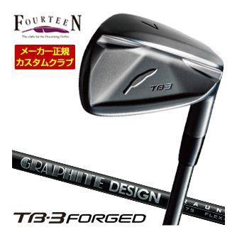 特注カスタムクラブ フォーティーン TB-3 FORGED アイアン ダイヤモンドブラックサテン仕上げ RAUNE IRON i60 / i75 / i90 シャフト 4本セット[＃7-P]