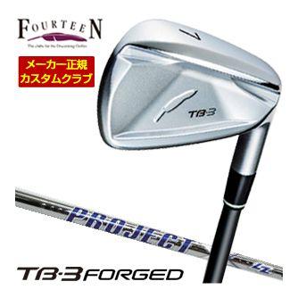 特注カスタムクラブ フォーティーン 2025NEW TB-3 FORGED アイアン ライフル PROJECT X LZ シャフト 単品[＃5、＃6、＃7、＃8、＃9、PW]