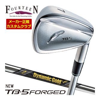 特注カスタムクラブ フォーティーン 2025NEW TB-5 FORGED アイアン ダイナミックゴールド MID ツアー イシュー シャフト 4本セット[＃7-P