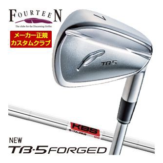 特注カスタムクラブ フォーティーン 2025NEW TB-5 FORGED アイアン KBS TOUR S-TAPER シャフト 4本セット[＃7-P]