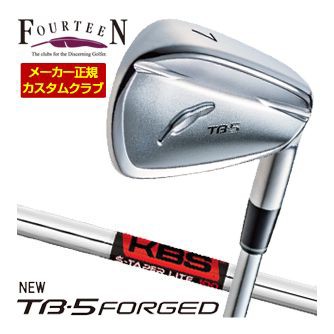 特注カスタムクラブ フォーティーン 2025NEW TB-5 FORGED アイアン KBS TOUR S-TAPER LITE シャフト 4本セット[＃7-P]