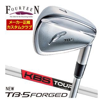 特注カスタムクラブ フォーティーン 2025NEW TB-5 FORGED アイアン KBS TOUR C-TAPER シャフト 4本セット[＃7-P]