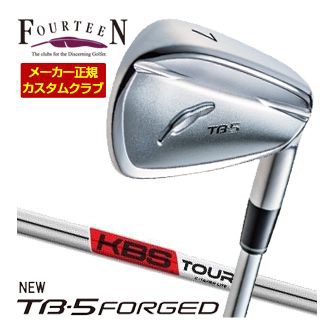 特注カスタムクラブ フォーティーン 2025NEW TB-5 FORGED アイアン KBS TOUR C-TAPER LITE シャフト 4本セット[＃7-P]