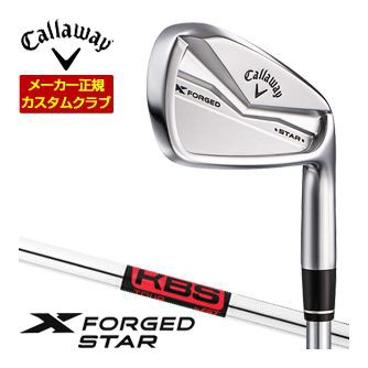 特注カスタムクラブ キャロウェイ X FORGED STAR 24 アイアン 6本セット[＃5-P] KBS TOUR シャフト