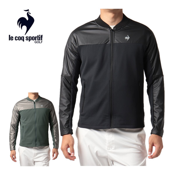 ルコックスポルティフ ゴルフ メンズ ウェア RIJOUME 布帛カットソー ハイブリッドミドラー フルジップ ブルゾン QGMUJL61 M-LL