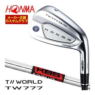特注カスタムクラブ 本間ゴルフ ツアーワールド TW777 PCB MAX アイアン KBS TOUR $-TAPER LITE シャフト 4本セット[＃7-＃10]