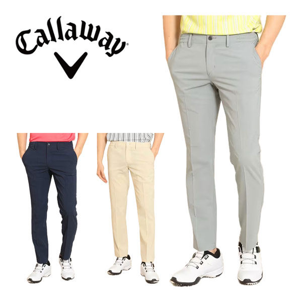 キャロウェイ メンズ ゴルフウェア 麻調ポリエステル ロングパンツ C23126111 S-4L