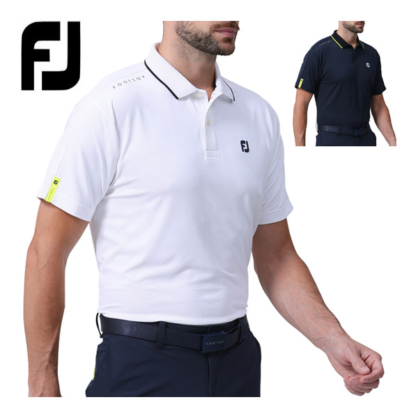 フットジョイ ゴルフウェア メンズ アスレチックパフォーマンス FJ モチーフジャカード メッシュ 半袖 ポロシャツ FJ-S24-S03 2024年春夏モデル M-XLの通販は 7,712円