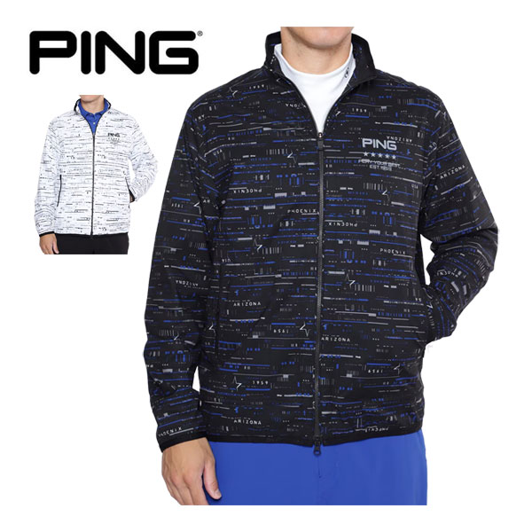 ピン パフォーマンスライン 総柄プリント ストレッチタフタ フルジップ ブルゾン ウェア メンズ 2024年秋冬モデル 621-4220803 M-LLの通販は