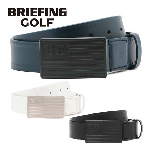 ブリーフィング BG バックル レザー ベルト ゴルフウェア メンズ BRG191M38