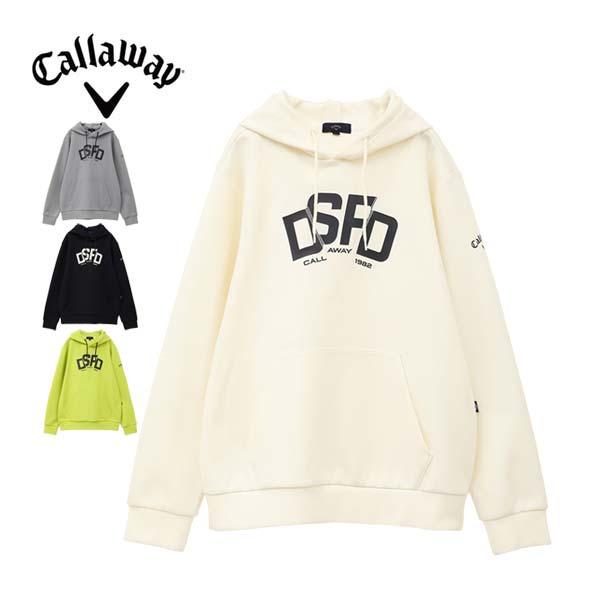 キャロウェイ 表起毛 ハーフゲージ プルオーバー スウェット パーカー ゴルフウェア メンズ 2024年秋冬モデル M-3L C24217114