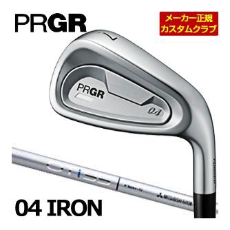 特注カスタムクラブ プロギア 04 アイアン 三菱 21 OT IRON シャフト 5本セット[＃7-PW、AW] [21NEWブラックコスメ]