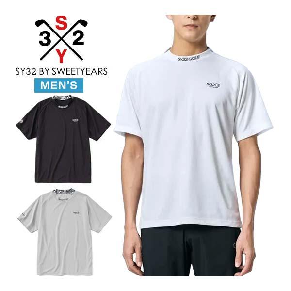 SY32 by SWEET YEARS グラフィック モックネック 半袖シャツ ゴルフウェア メンズ 2026年春夏モデル M-XL SYG-26S1-35