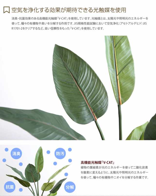 g46048】人工観葉植物 フェイクグリーン 高さ1.1m 人工植物 光触媒