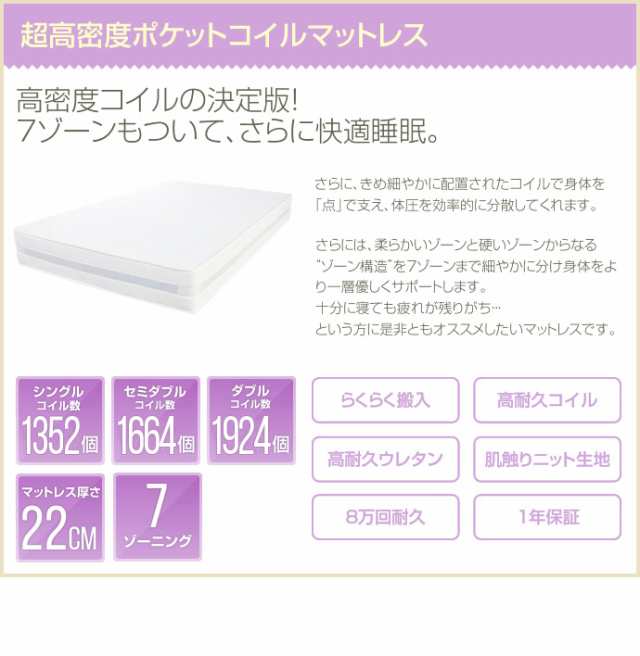 g106075-02】【オリジナルポケットコイルマットレス付】【ダブル