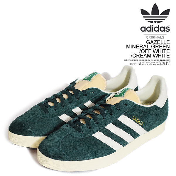 adidas Originals アディダス オリジナルス GAZELLE MINERAL GREEN/OFF WHITE/CREAM WHITE スニーカー atfaccの通販は 11,396円