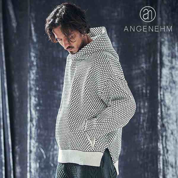2024 秋冬 先行予約 10月中旬〜下旬入荷予定 ANGENEHM アンゲネーム Light yarn color scheme waffle knit hoodie atftpsの通販は 19,800円