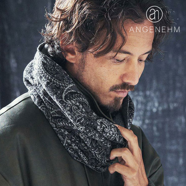 2024 秋冬 先行予約 10月上旬〜中旬入荷予定 ANGENEHM アンゲネーム Paisley pattern knit snood スヌード atfacc