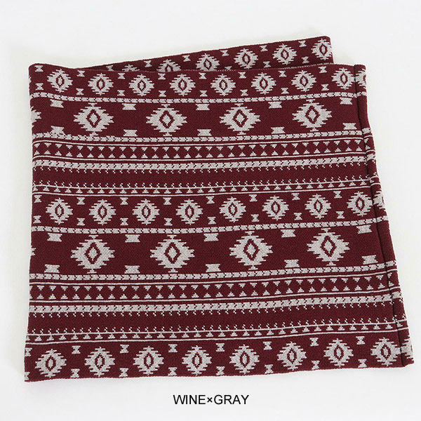 2024 秋冬 先行予約 10月上旬〜中旬入荷予定 ANGENEHM アンゲネーム Native pattern knit snood スヌード atfacc_18