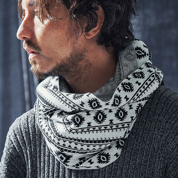 2024 秋冬 先行予約 10月上旬〜中旬入荷予定 ANGENEHM アンゲネーム Native pattern knit snood スヌード atfacc_8