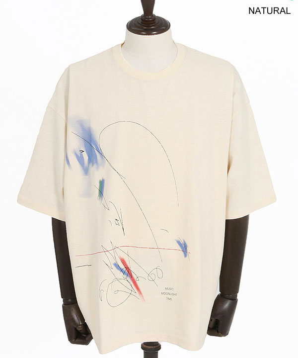 ANGENEHM アンゲネーム Printed T-shirt -handwriting esque- Tシャツ atftps