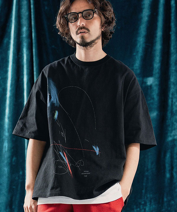 ANGENEHM アンゲネーム Printed T-shirt -handwriting esque- Tシャツ atftps