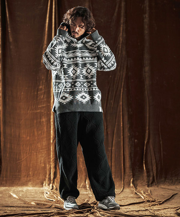 2025 秋冬 先行予約 10月中旬〜下旬入荷予定 ANGENEHM アンゲネーム Native Pattern Hoodie -Airy Yarn Sweater- キャンセル不可