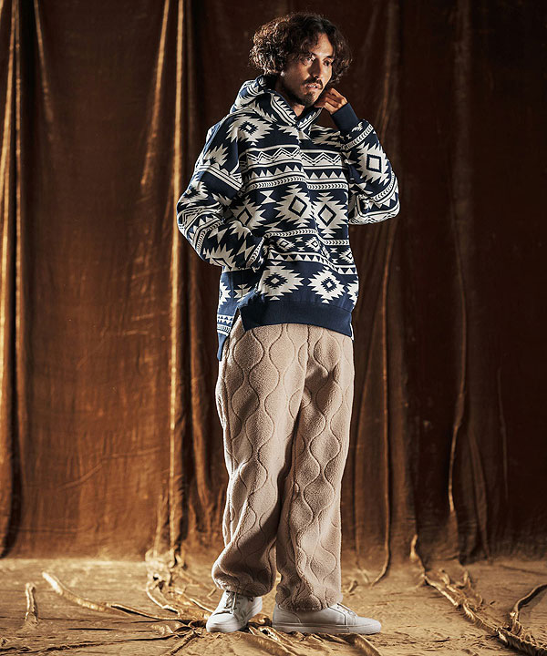 2025 秋冬 先行予約 10月中旬〜下旬入荷予定 ANGENEHM アンゲネーム Native Pattern Hoodie -Airy Yarn Sweater- キャンセル不可