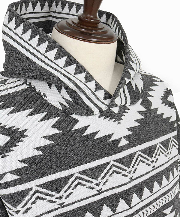 2025 秋冬 先行予約 10月中旬〜下旬入荷予定 ANGENEHM アンゲネーム Native Pattern Hoodie -Airy Yarn Sweater- キャンセル不可