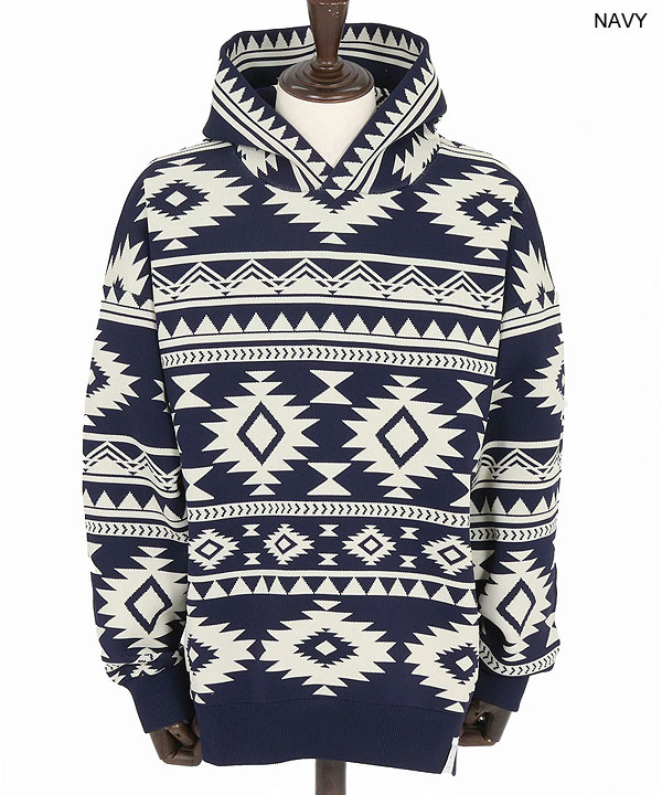 2025 秋冬 先行予約 10月中旬〜下旬入荷予定 ANGENEHM アンゲネーム Native Pattern Hoodie -Airy Yarn Sweater- キャンセル不可