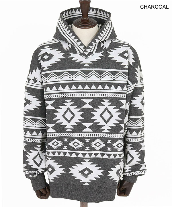 2025 秋冬 先行予約 10月中旬〜下旬入荷予定 ANGENEHM アンゲネーム Native Pattern Hoodie -Airy Yarn Sweater- キャンセル不可