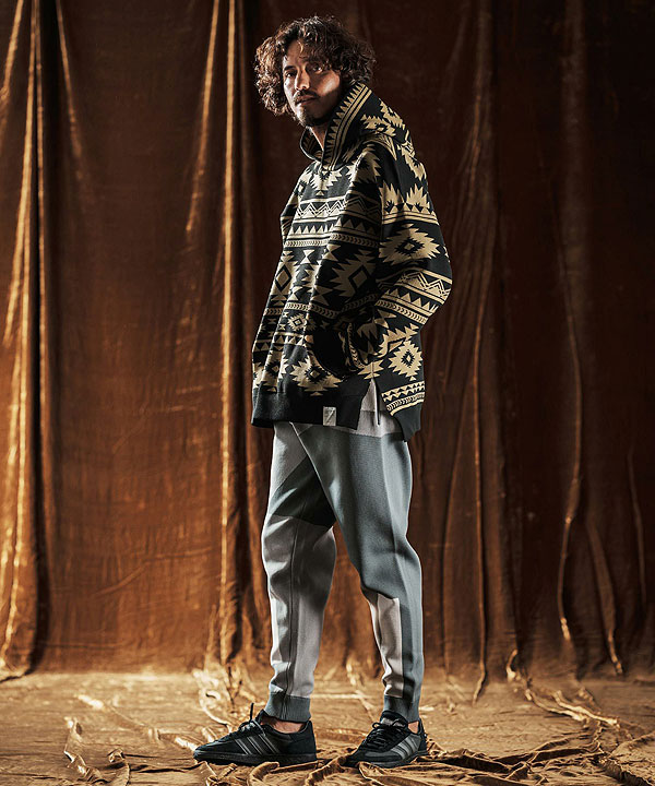 2025 秋冬 先行予約 10月中旬〜下旬入荷予定 ANGENEHM アンゲネーム Native Pattern Hoodie -Airy Yarn Sweater- キャンセル不可