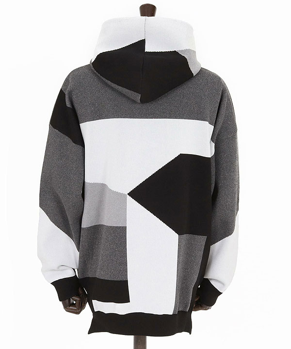 2025 秋冬 先行予約 10月中旬〜下旬入荷予定 ANGENEHM アンゲネーム Jacquard Block Color Hoodie -Airy Yarn Sweater- atftps