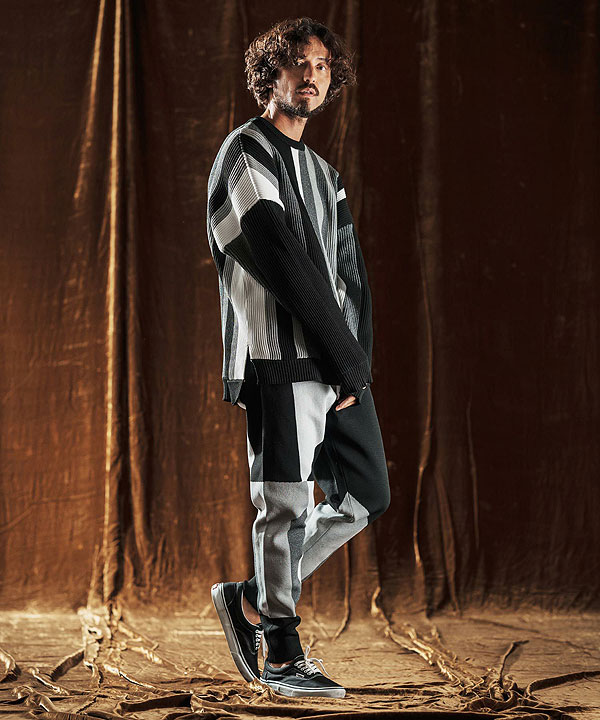 2025 秋冬 先行予約 10月中旬〜下旬入荷予定 ANGENEHM アンゲネーム Multi-Stripe Crew Knit -Airy Yarn Sweater- ニット atftps