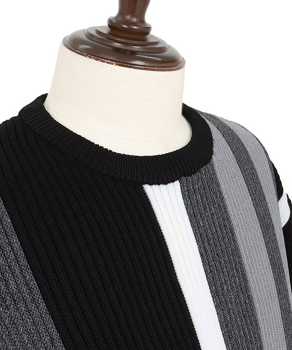 2025 秋冬 先行予約 10月中旬〜下旬入荷予定 ANGENEHM アンゲネーム Multi-Stripe Crew Knit -Airy Yarn Sweater- ニット atftps