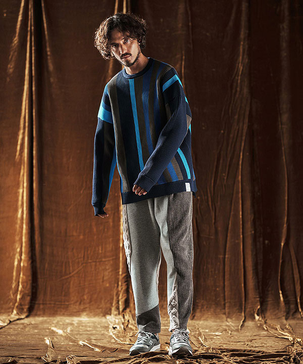 2025 秋冬 先行予約 10月中旬〜下旬入荷予定 ANGENEHM アンゲネーム Multi-Stripe Crew Knit -Airy Yarn Sweater- ニット atftps
