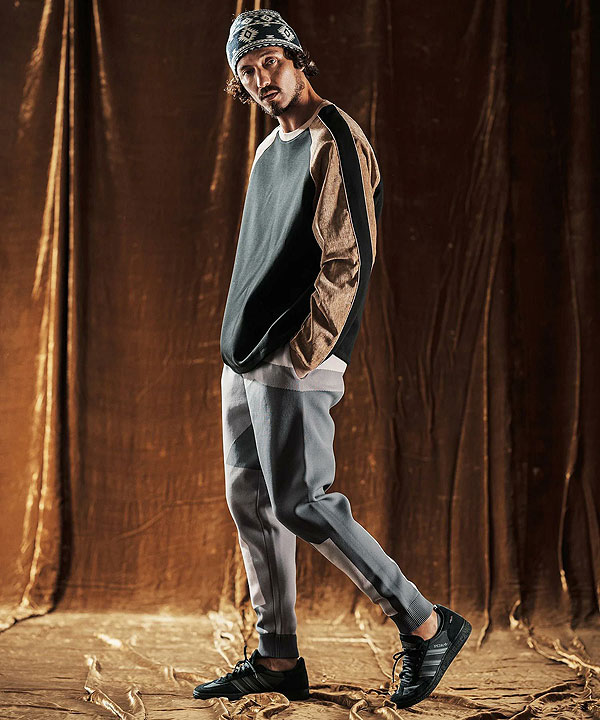 2025 秋冬 先行予約 10月中旬〜下旬入荷予定 ANGENEHM アンゲネーム Jacquard Block Color Pants -Airy Yarn Sweater- atfpts