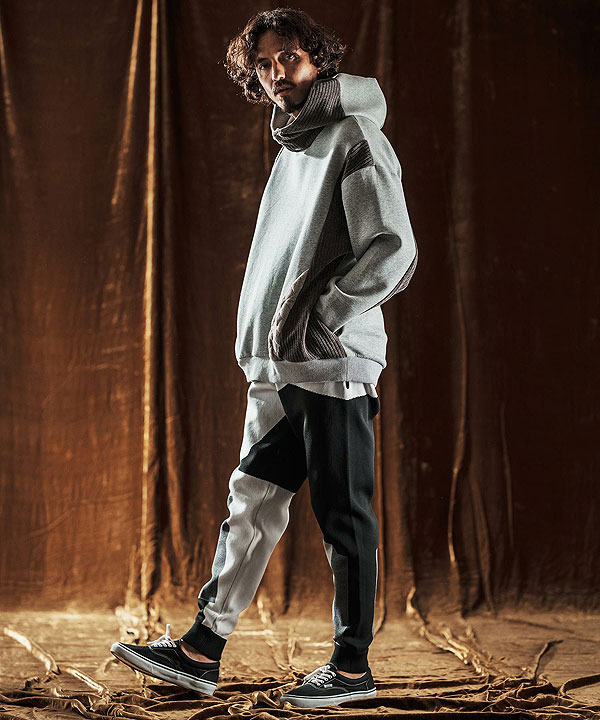 2025 秋冬 先行予約 10月中旬〜下旬入荷予定 ANGENEHM アンゲネーム Jacquard Block Color Pants -Airy Yarn Sweater- atfpts