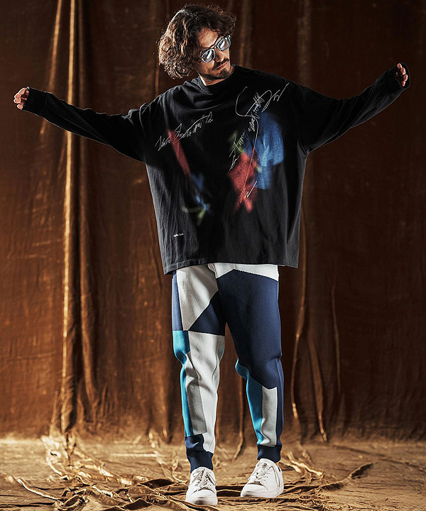 2025 秋冬 先行予約 10月上旬〜中旬入荷予定 ANGENEHM アンゲネーム Printed Long Sleeve T-Shirt -handwriting-esque- atftps