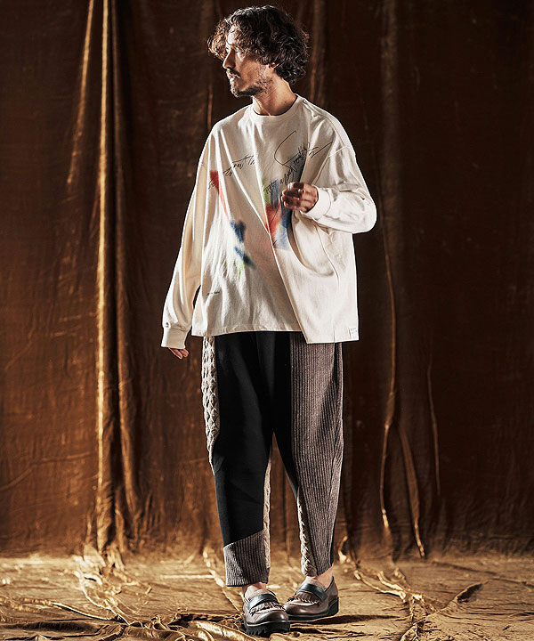 2025 秋冬 先行予約 10月上旬〜中旬入荷予定 ANGENEHM アンゲネーム Printed Long Sleeve T-Shirt -handwriting-esque- atftps