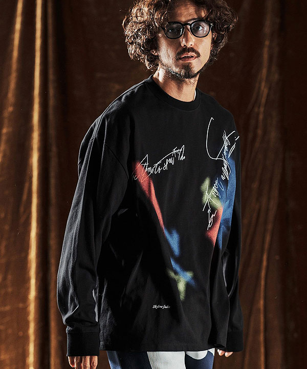 2025 秋冬 先行予約 10月上旬〜中旬入荷予定 ANGENEHM アンゲネーム Printed Long Sleeve T-Shirt -handwriting-esque- atftps